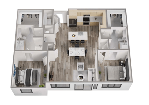 3 bedroom floor plan  the residences at sawmill estates apartments in